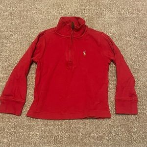 Polo Ralph Lauren Toddler Boy Red Cotton Half-Zip Pullover Sweatshirt